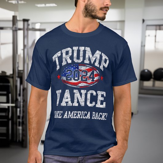 トランプヴァンス2024ヴィンテージバーシティドナルド・トランプ24 Tシャツ