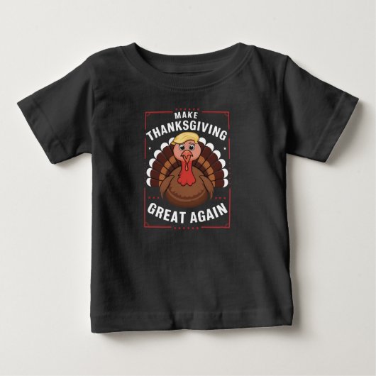トランプ七面鳥で感謝祭を再び偉大に ベビーTシャツ (正面)