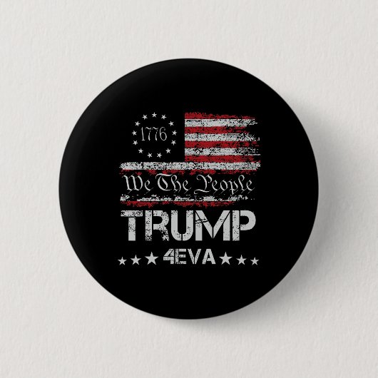 トランプ万歳 永遠の第4独立記念日 愛 大統領 私たち 缶バッジ (正面)