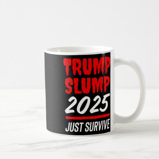 トランプ不況2025 なんとか生き残れ - 真っ赤な株マ コーヒーマグカップ (右)