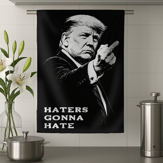 トランプ中指2026ミーム面白い キッチンタオル