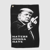 トランプ中指2026ミーム面白い ゴルフタオル (正面)