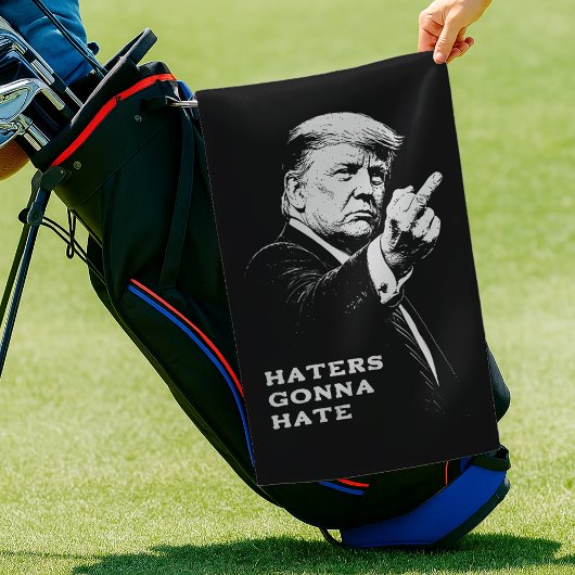 トランプ中指2026ミーム面白い ゴルフタオル