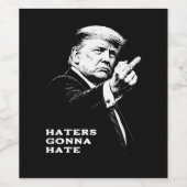 トランプ中指2026ミーム面白い ワインラベル (シングルラベル)