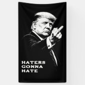 トランプ中指2026ミーム面白い 横断幕 (縦)