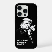 トランプ中指2026ミーム面白い iPhoneケース (裏面)