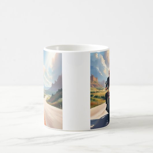 トランプ乗りバイク美しいrd南西アメリカ コーヒーマグカップ (中央)