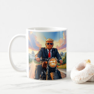 トランプ乗用オートバイUSキャピトルワシントンDC コーヒーマグカップ