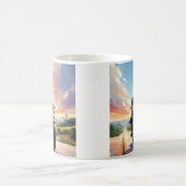 トランプ乗用オートバイUSキャピトルワシントンDC コーヒーマグカップ (中央)