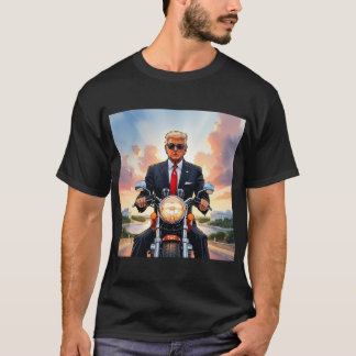 トランプ乗用オートバイUSキャピトルワシントンDC Tシャツ