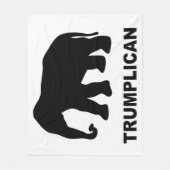 トランプ人気があるリカンプロドナルドはっきりしたトランプ フリースブランケット (正面)