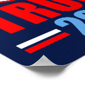 トランプ以外の誰もが2024政治的おもしろい青 ポスター (角)