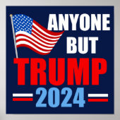 トランプ以外の誰もが2024政治的おもしろい青 ポスター (正面)