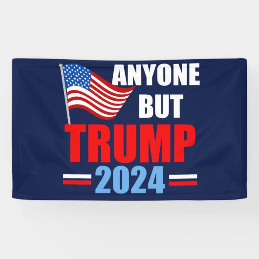 トランプ以外の誰もが2024政治的おもしろい青 横断幕 (横)