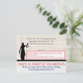 トランプ会議ミューラーの不正行為事件レポート正義 ポストカード (スタンド正面)