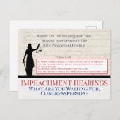 トランプ会議ミューラーの不正行為事件レポート正義 ポストカード (正面/裏面)