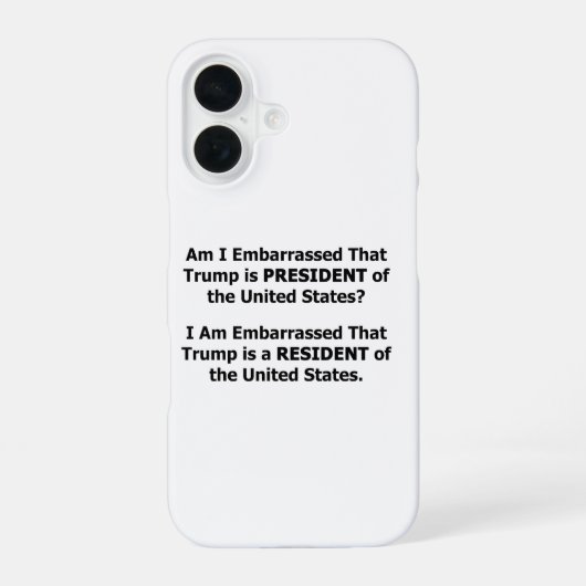 トランプ住人 iPhone 16ケース (裏面)