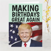 トランプ作り誕生日素晴らし再び巨大誕生日 カード (黄色い花)