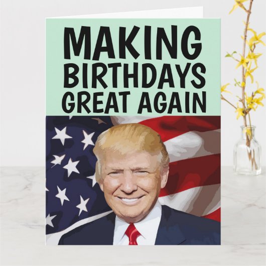 トランプ作り誕生日素晴らし再び巨大誕生日 カード (黄色い花)