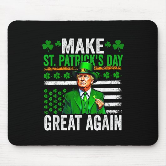 トランプ作りSaint patricks day素晴らし再びトランプSt マウスパッド (正面)