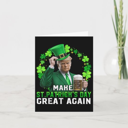 トランプ作りSt patricks day素晴らし再びトランプSt カード (正面)