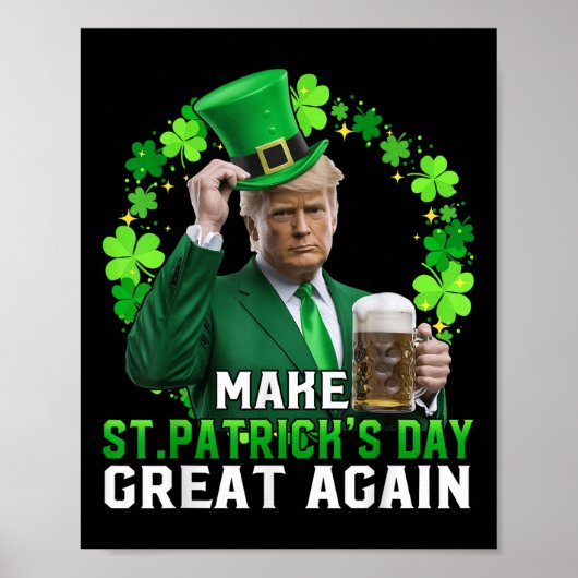 トランプ作りSt patricks day素晴らし再びトランプSt ポスター (正面)