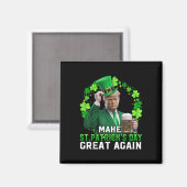 トランプ作りSt patricks day素晴らし再びトランプSt マグネット (正面/裏面)