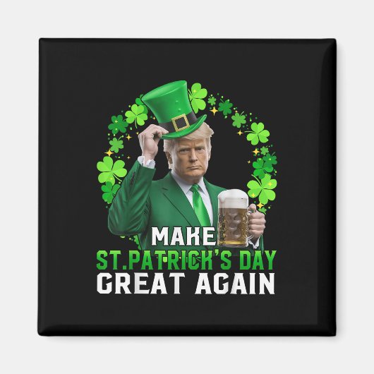 トランプ作りSt patricks day素晴らし再びトランプSt マグネット (正面)
