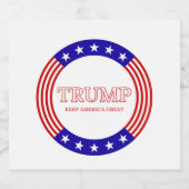 トランプ保アメリカ素晴らしシンプル スパークリングワインラベル (シングルラベル)