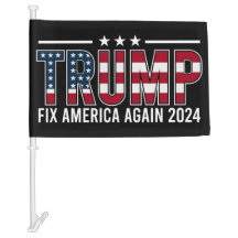 トランプ修正アメリカ再び2024カスタム年の車旗