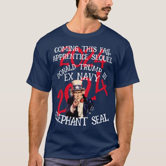 トランプ元海軍ゾウアザラシ檻闘争Pendejo Tシャツ (正面)