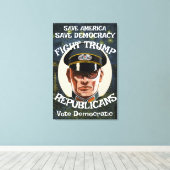 トランプ共和党パーティー結婚大学院退職者のWH キャンバスプリント (インサイチュ (ウッドフロア))