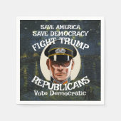 トランプ共和党パーティー結婚大学院退職者のWH スタンダードカクテルナプキン (正面)