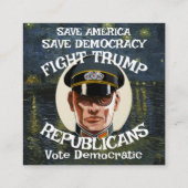 トランプ共和党パーティー誕生日ホリデーボーイズ女の子 エンクロージャーカード (裏面)