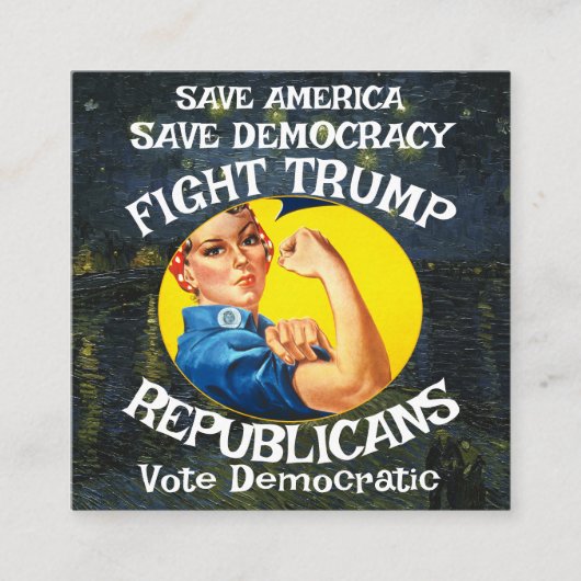 トランプ共和党パーティー誕生日ホリデーボーイズ女の子 エンクロージャーカード (正面)