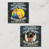 トランプ共和党パーティー誕生日ホリデーボーイズ女の子 エンクロージャーカード (正面/裏面)