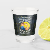 トランプ共和党パーティー誕生日ホリデーボーイズ女の子 ショットグラス (正面)