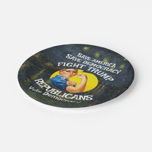 トランプ共和党パーティー誕生日ホリデーボーイズ女の子 ペーパープレート (アングル)