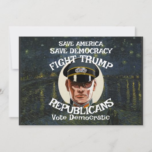 トランプ共和党員が引退して結婚式を挙げる 招待状 (正面)