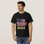トランプ共和党大統領2024年アメリカ素晴らしに投票 Tシャツ (正面フル)