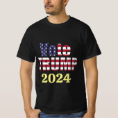トランプ共和党大統領2024年アメリカ素晴らしに投票 Tシャツ (正面)