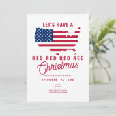 トランプ共和党支持者が赤いクリスマスを持っている 招待状 (スタンド正面)