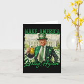 トランプ再びアメリカを幸運にするSt patricks day社 カード (黄色い花)