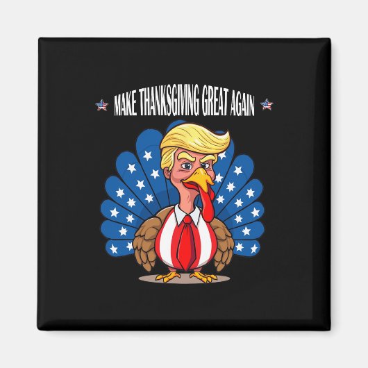 トランプ再び七面鳥素晴らしの日のアプリを感謝作る マグネット (正面)
