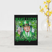 トランプ再び幸運素晴らしSt patricks day カード (黄色い花)
