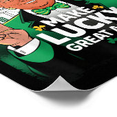 トランプ再び幸運素晴らしSt patricks day ポスター (角)