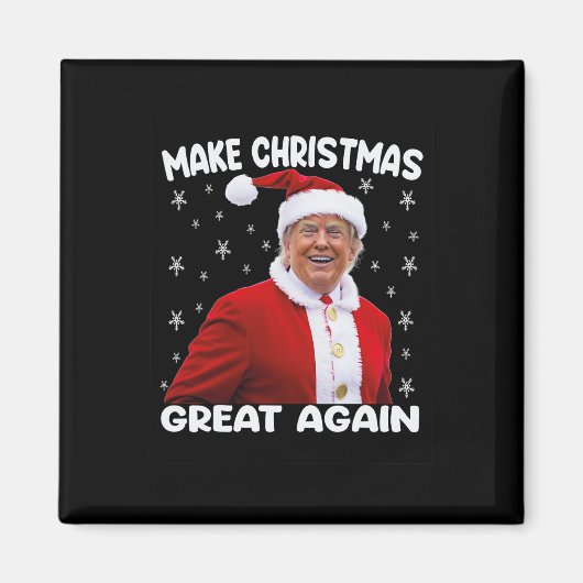 トランプ再び素晴らしクリスマスを作るサンタトランプ1 マグネット (正面)