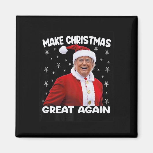 トランプ再び素晴らしクリスマスを作るサンタトランプ1 マグネット (正面)