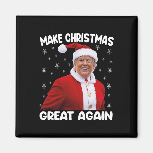 トランプ再び素晴らしクリスマスを作るサンタトランプ1 マグネット (正面)