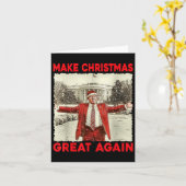 トランプ再び素晴らしクリスマスを作るトランプクリスマス カード (黄色い花)